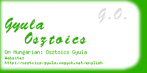 gyula osztoics business card